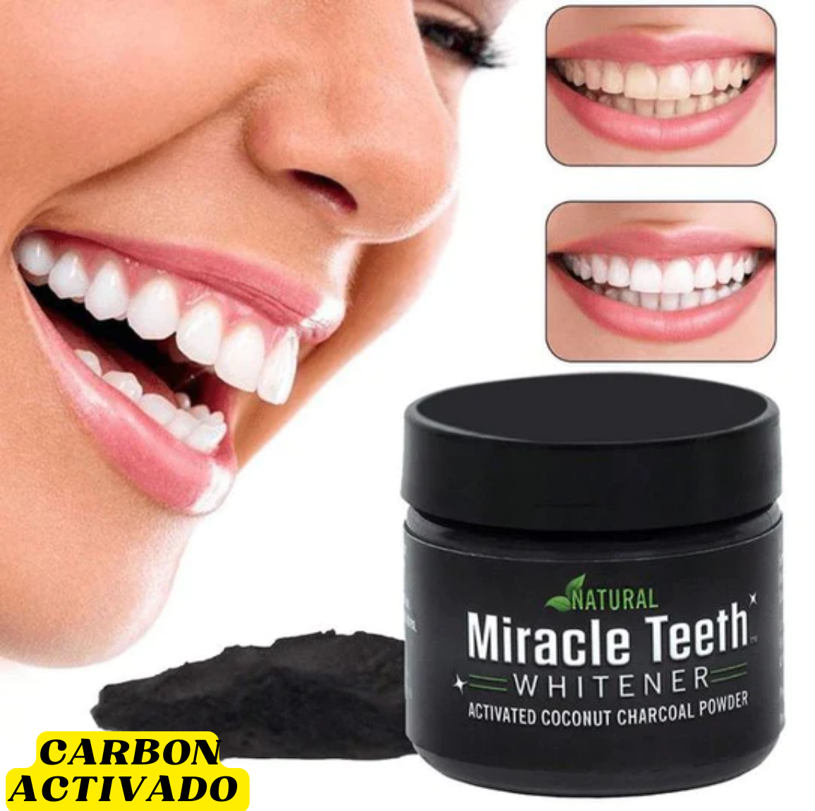 BLANQUEADOR DENTAL - CARBON ACTIVADO