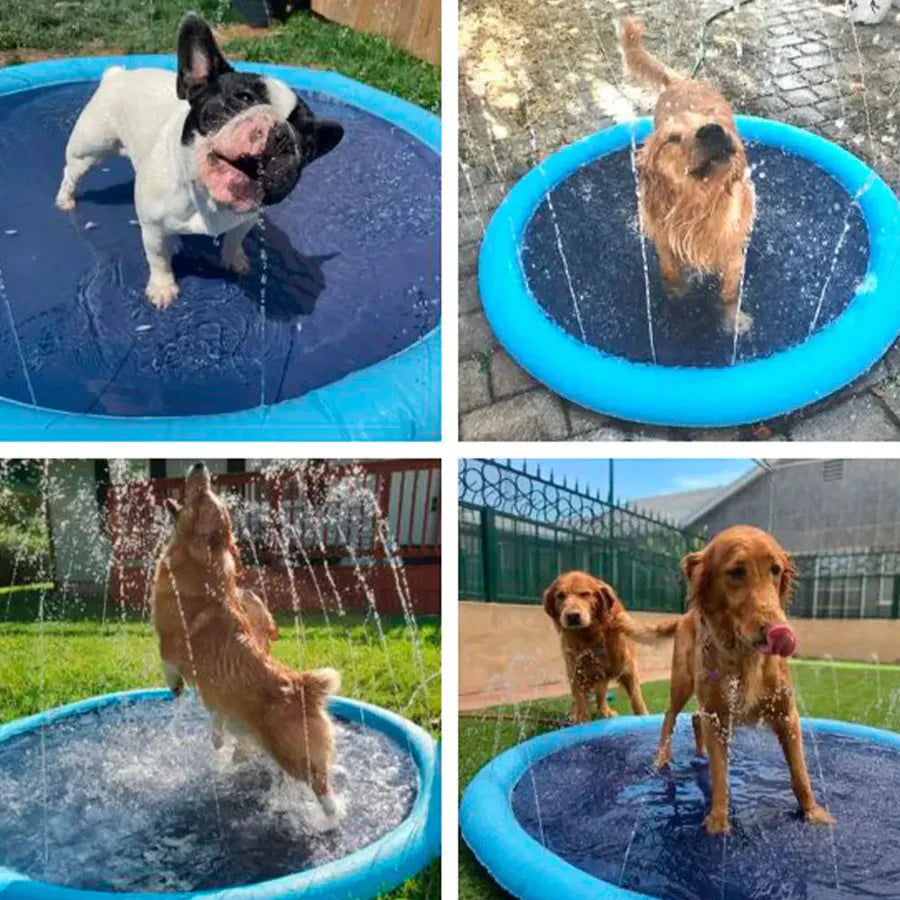 Piscina De Aspersión Para Mascotas Inflable