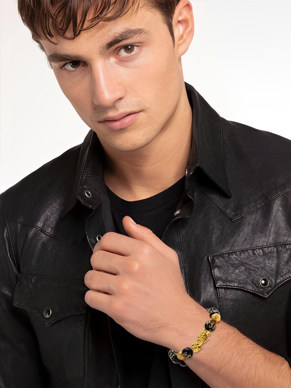 Pulsera Feng Shui Obsidiana Negra - 2 Pulseras Unisex