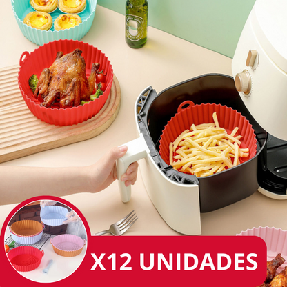 MOLDES DE SILICONA PARA FREIDORA SET 12 MOLDES - COMPLETE FRYER™