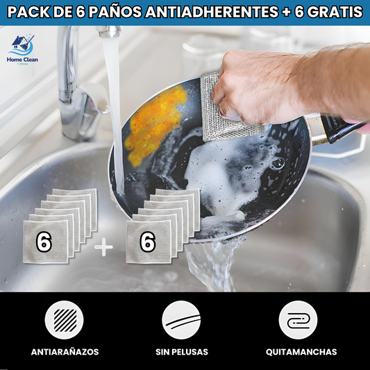 Paños de Limpieza HomeClean® Pack 6 + 6 Gratis Oferta Cyber