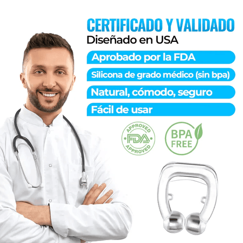 Clip Nasal Anti-Ronquido™ + Protector Bucal ANTI RONQUIDO